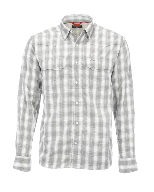 Simms Big Sky LS Shirt Smoked Salmon Plaid - S