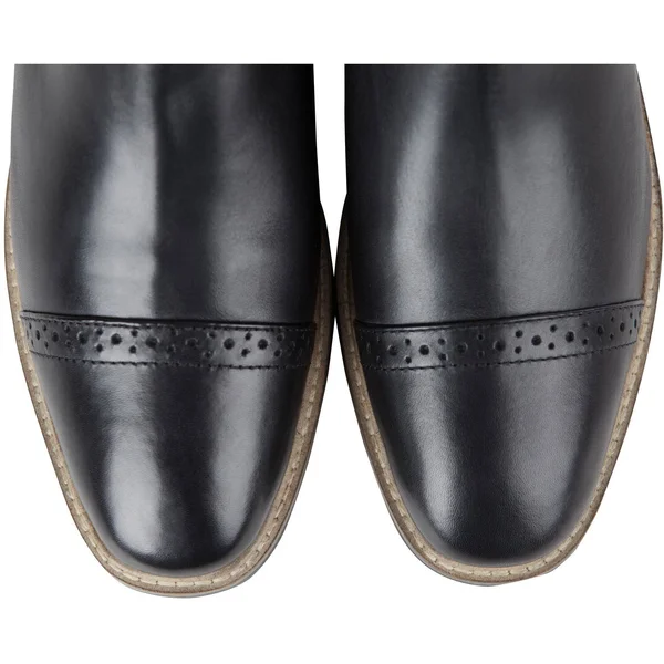Huntley Equestrian Black Leather Zipper Paddock Boots
