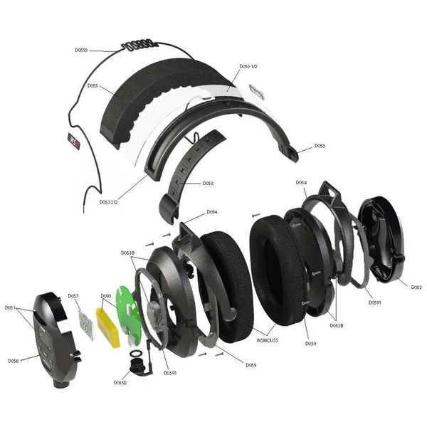 XP Deus WS5 Full Sized Wireless Headphones with Detachable Control Display