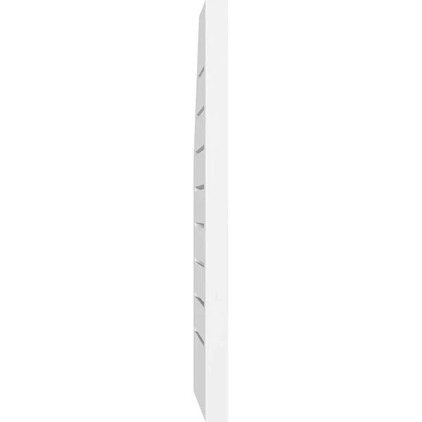 Ekena Millwork GVPOR20X2202SF 20x22W x 22x22H Half Octagon Top Right Surface Mount PVC Gable Vent: Functional - w/ 2x22W x 1-1/2x