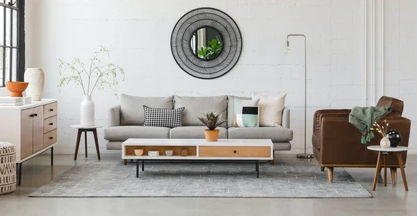 Article White and Oak Bios Rectangular 53x22 Coffee Table