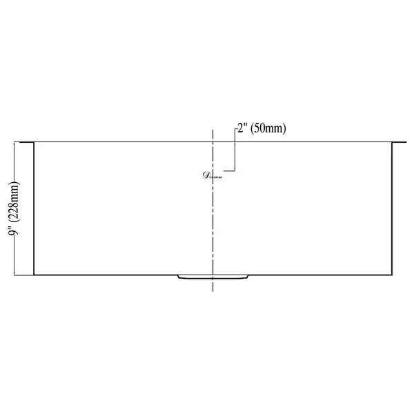 Dawn DSQ241609 Undermount Single Bowl Square Sink