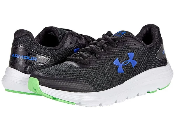 Under Armour Surge 2 Running Shoe - Youth 3.5Y Black/White/Royal Regular
