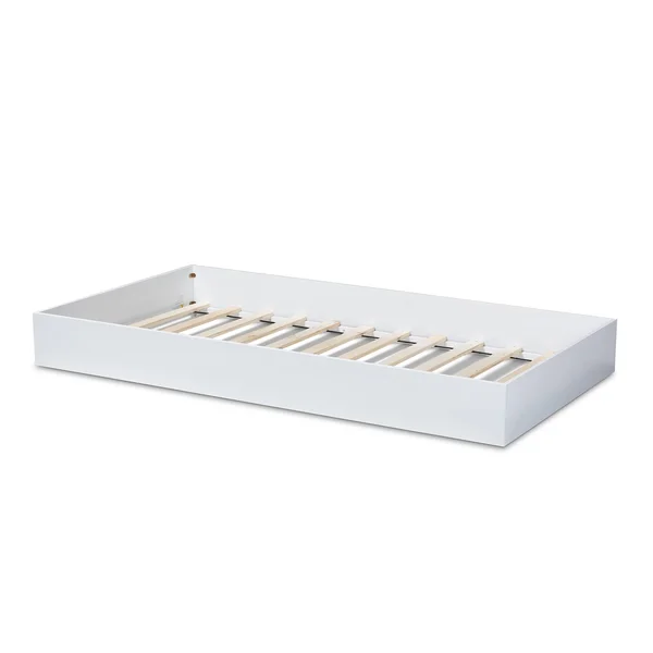 Baxton Studio 158-9659 Renata White Finished Wood Twin Size Trundle