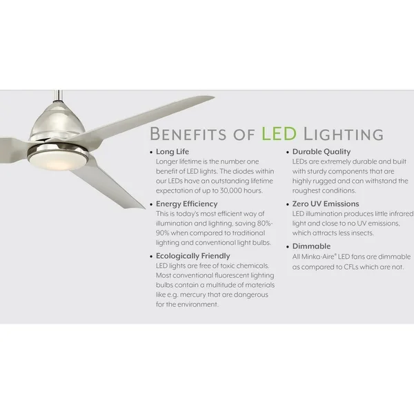 MinkaAire Contractor Plus LED 52x22 5-Blade Indoor Ceiling Fan with Integrated LED - Oil Rubbed Bronze