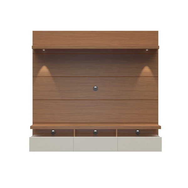 Manhattan Comfort Cabrini 1.8 71x22 Floating TV Center - Maple Cream/Off White