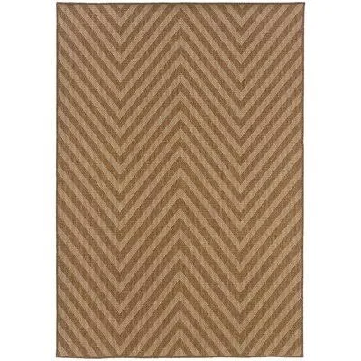 Stowe Chevron Brown Indoor, Outdoor Area Rug Beachcrest Home Rug Size: Rectangle 3&7x22 x 5&6x22
