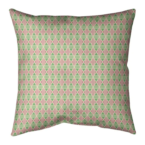 Porch & den Gilmore Lined Diamonds Throw Pillow - 26 x 26 - Yellow Pink & Green - Cotton