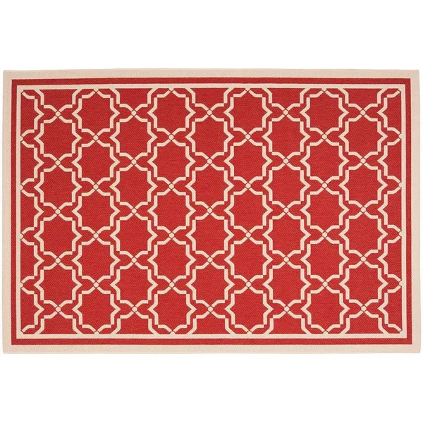 Safavieh Courtyard CY6916-248 4&0x22 x 5&7x22 Red, Bone Area Rug