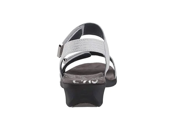 Propet Winslet Wedge Sandal, Women's, Off White/Silver Metallic, Size 9, Sandals, Ankle Strap, Wedge