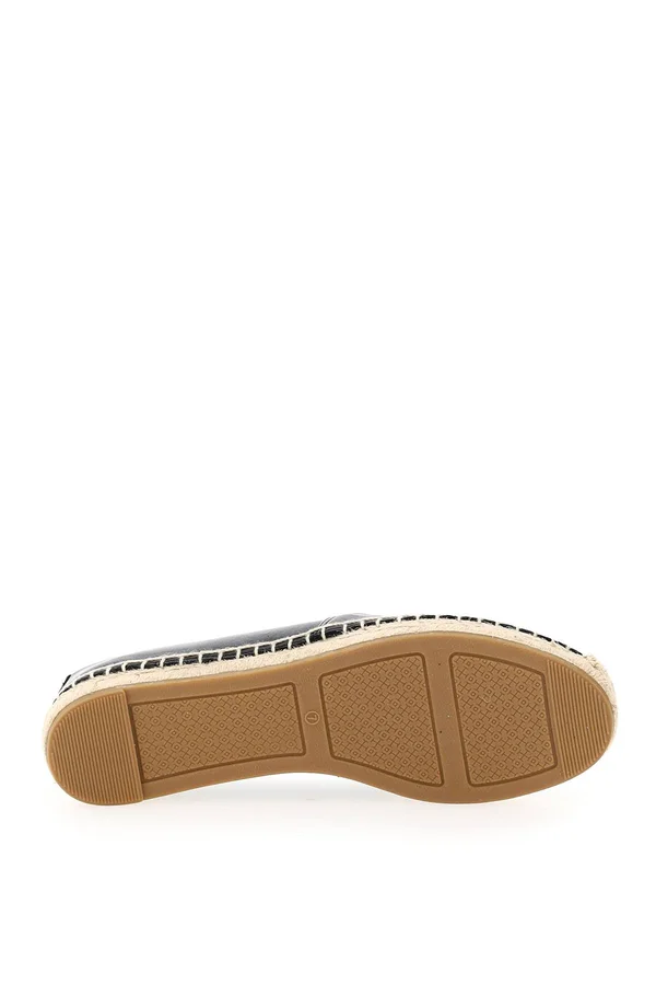 Tory Burch Ines Leather Espadrilles - Black - Espadrilles