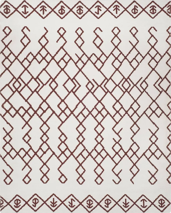 Safavieh Cedar Brook CDR501D 6&0x22 x 9&0x22 Ivory, Rust Area Rug