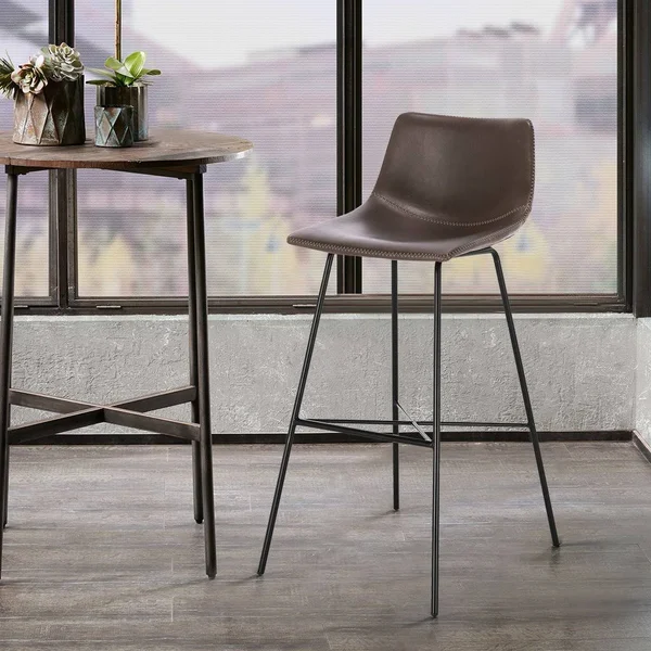 Paxton 29” Bar Stool in Brown, Set of 3, Poly & Bark