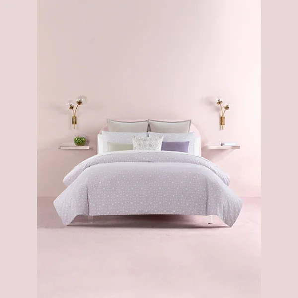 Kate Spade New York Breeze Blocks Comforter Set, Twin XLong, Lavender