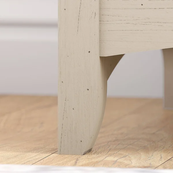 Bush Furniture Salinas Shoe Storage Bench, Antique White
