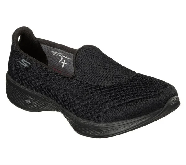Skechers Women's GOwalk 4 Kindle Slip on Walking Shoe - Size: 8 W, Black