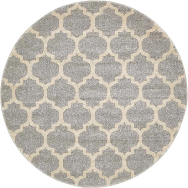 Unique Loom Casino Sofia Area Rug - Light Blue - 9& x 12&