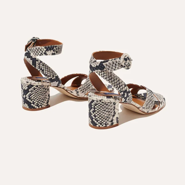 The City Sandal - Python Embossed