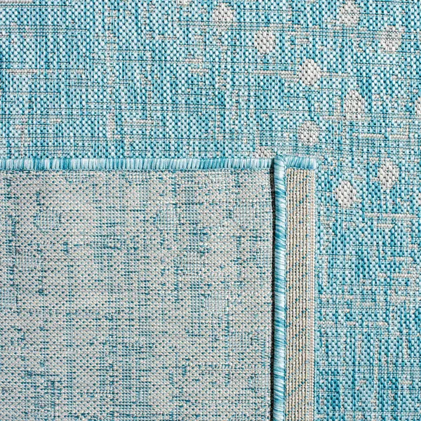 Safavieh Courtyard Perihan Indoor/ Outdoor Rug - 6&7x22 x 6&7x22 Square - Aqua/Grey