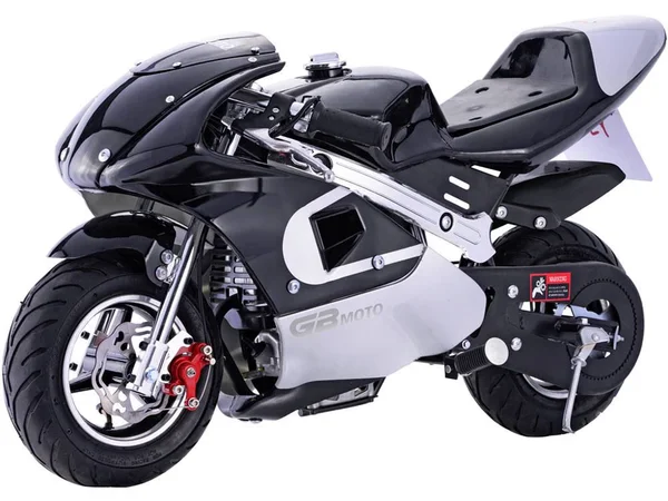 MotoTec GBmoto Black 40cc GAS Pocket Bike 4-Stroke
