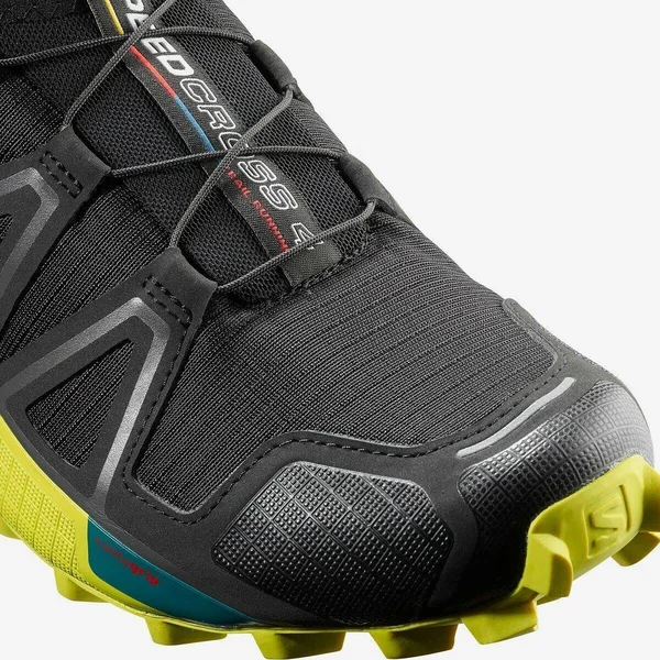 Salomon Men's Speedcross 4 Trail Running Shoes (Sulphur/Everglade/Black - 8)