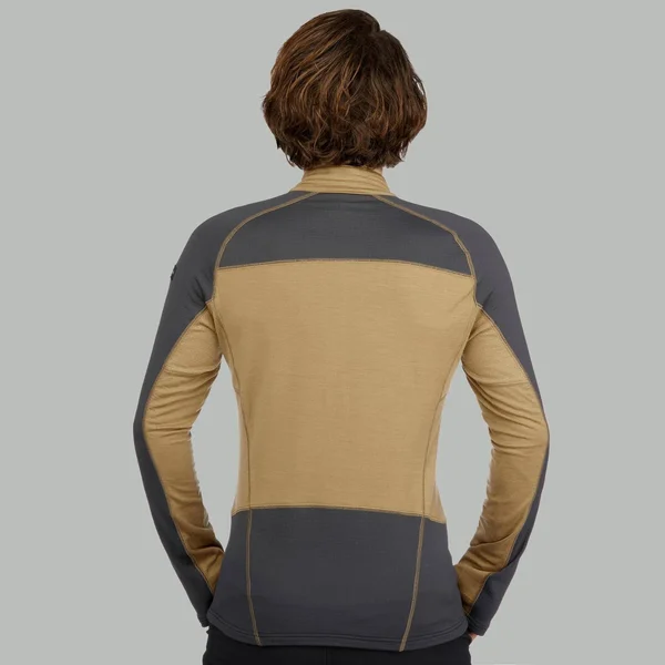 Forclaz Men's Trek 900, Long Sleeved Merino Hiking T-Shirt in Brown, Size Small