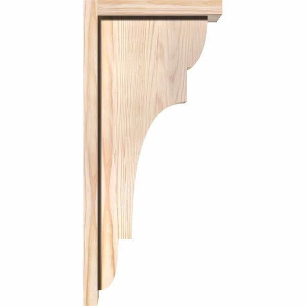 Ekena Millwork COR06X08X08NEB01SDF 5 1/2x22W x 8x22D x 8x22H New Brighton Smooth Corbel w/Backplate - Douglas Fir