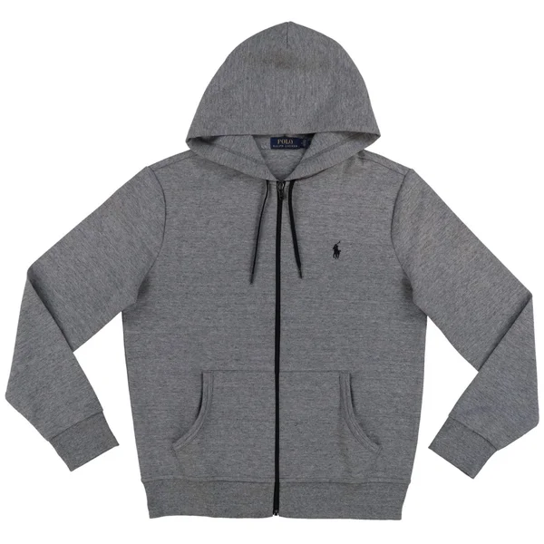Polo Ralph Lauren Men's Double-Knit Full-Zip Hoodie Grey, X-Large