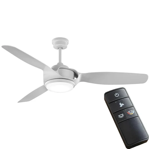 Home Decorators Collection Sedgewood 60 in. White Color Changing Integrated LED Matte White Ceiling Fan with Light and Remote Co