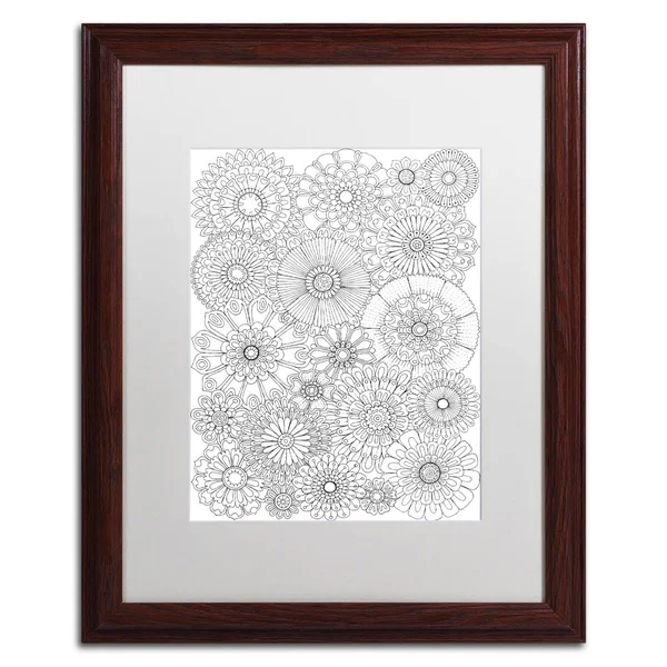 Trademark Fine Art &Big Beautiful Blossoms XXIII& by Hello Angel Framed Graphic Art - Matte Color: White - Size: 20x22 H x 16x22