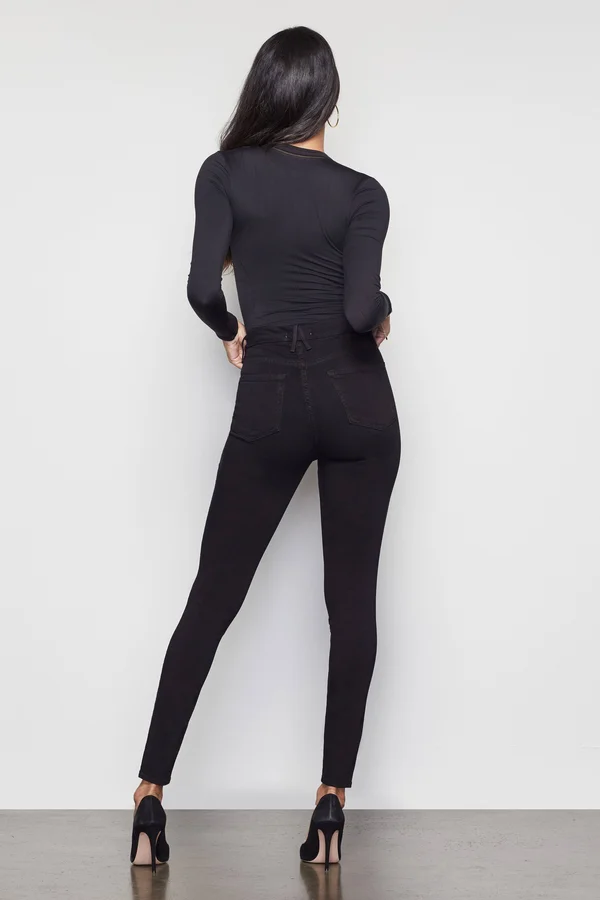 Women's Good American Good Waist High Rise Skinny Jeans, Size 00 - Black