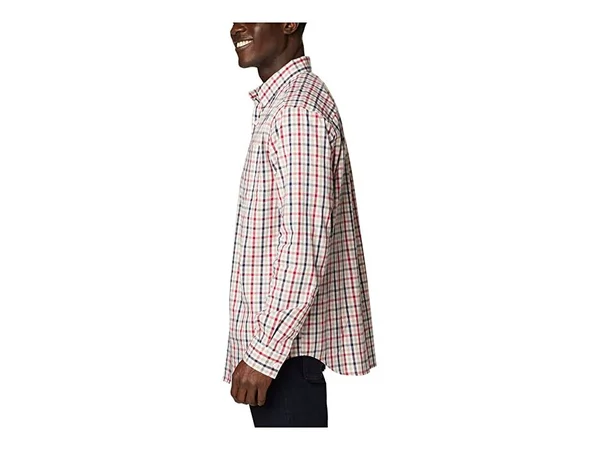 Columbia Rapid Rivers II Long Sleeve Shirt Men's Jacket Mountain Red Multi Gingham : MD