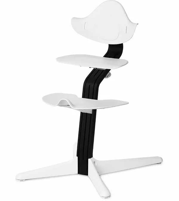 Nomi Chair with Black Oak Stem in White
