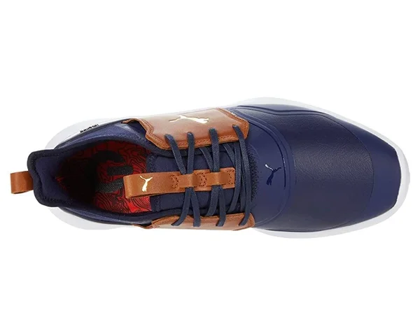 Puma Ignite NXT Crafted Golf Shoes - Peacoat, Leather Brown - 11