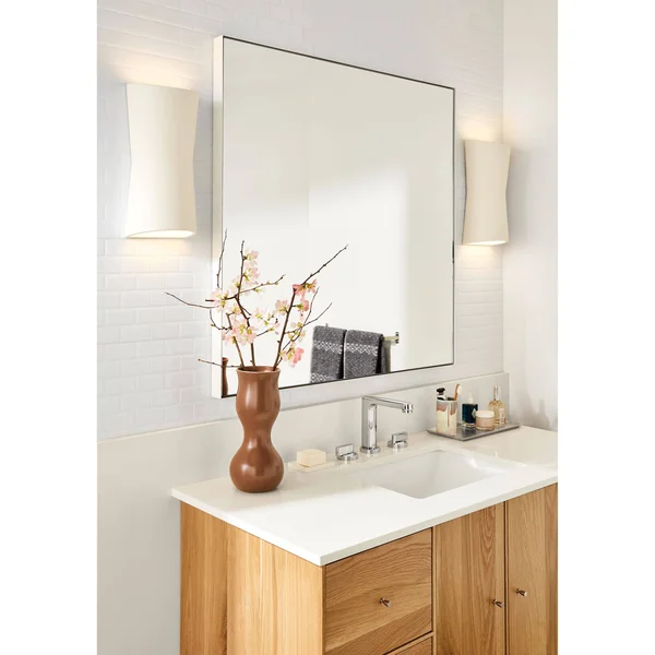 Room & Board - Modern Infinity Mirror 2D 24W 36H in Mineral Brown Brown