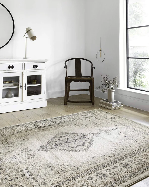 Loloi II Teagan TEA-02 Oatmeal Ivory Rug - 5 ft 3 in x 7 ft 6 in