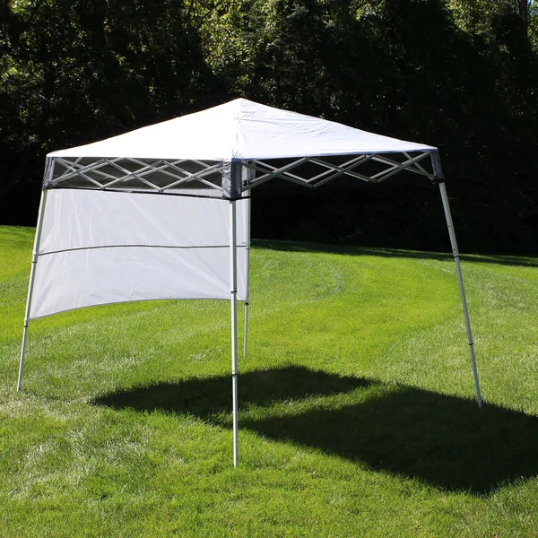 Sunnydaze 7.5 x 7.5 Foot Slant Leg Backpack Canopy - White