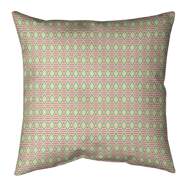 Porch & den Haide Geometric Diamonds Throw Pillow - 20 x 20 - Blue & Green - Polyester