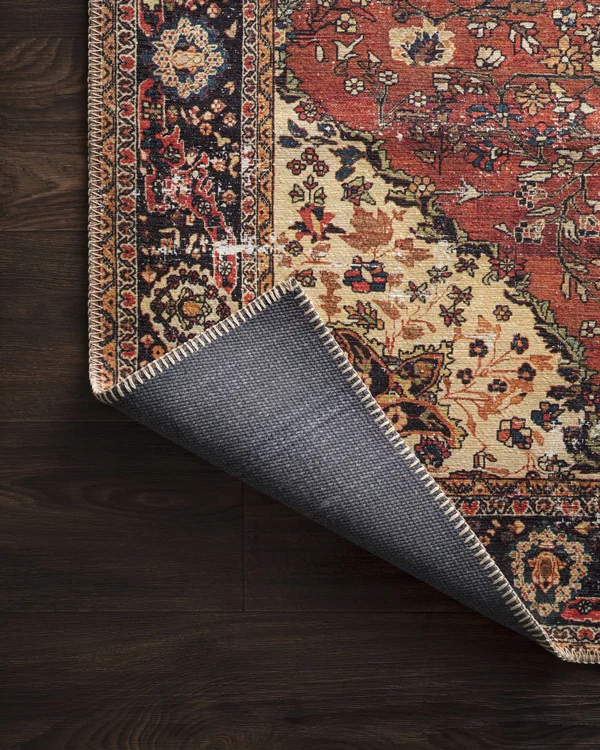 Loloi Loren LQ-07 5& x 7&6x22 Red - Navy Rug