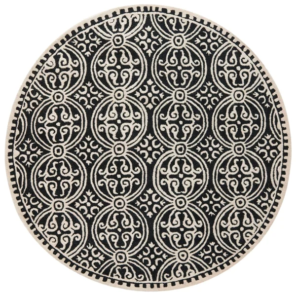 Safavieh Cambridge Black & Ivory 9& x 12& Rug