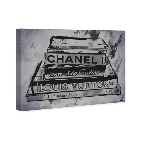 Oliver Gal &Lectures Black& Fashion and Glam Wall Art Canvas Print - Black - Gray (16 x 13)