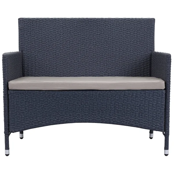 Safavieh Figueroa 4 Piece Outdoor Set - Titanium, Sand