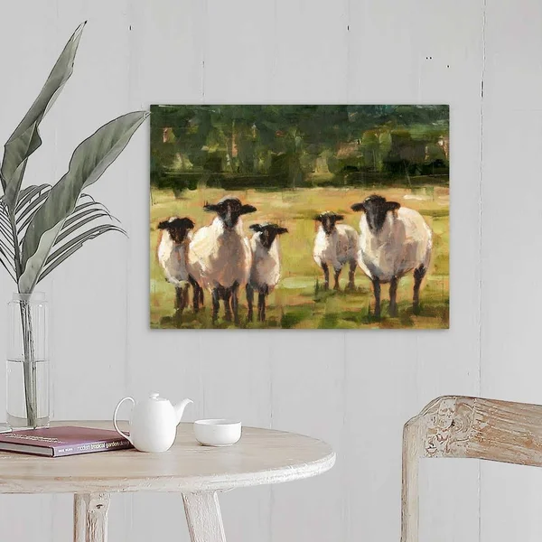 Sheep Family I, Canvas Wall Art, 24x18, Great Big Canvas