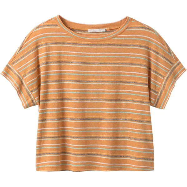 Prana - Women's Vosky Top, Butterscotch Stripe, Small