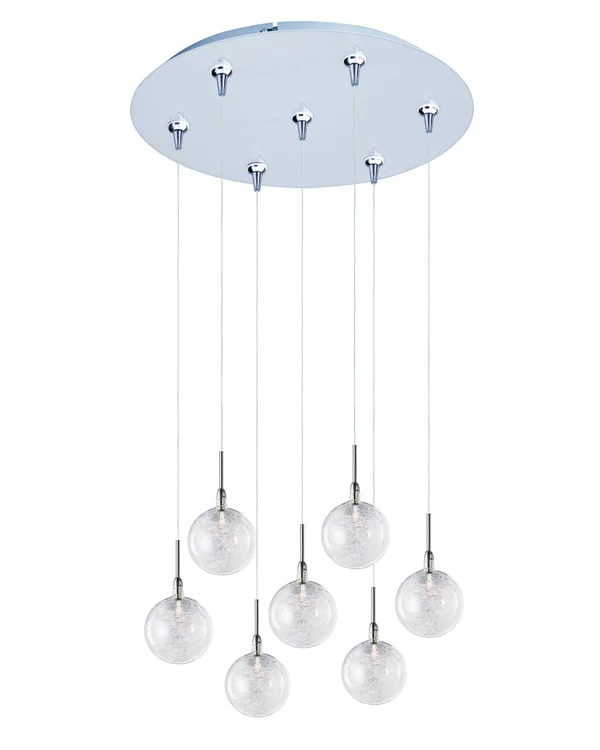 ET2 E93772-79sn Starburst 7-Light RapidJack Pendant and Canopy - Satin Nickel