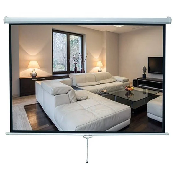 Universal Pull-Down Manual Projection Screen 72x22 Pyle Prjsm7206, 64.25in x 4.75in x 4.60in
