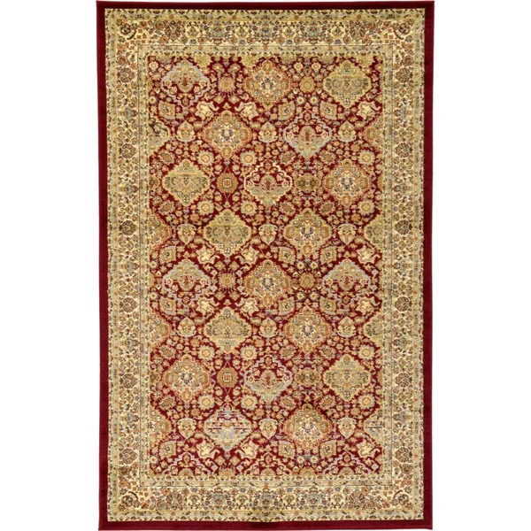 Unique Loom Voyage Red 5 ft. x 8 ft. Area Rug