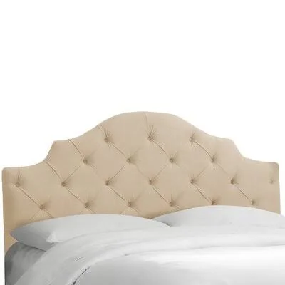Tufted Notched Upholstered Panel Headboard Wayfair Custom Upholstery Size: California King, Upholstery: Premier Oatmeal