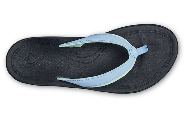 Olukai Punua Women's Beach Sandals Cloud Blue, Black - 10