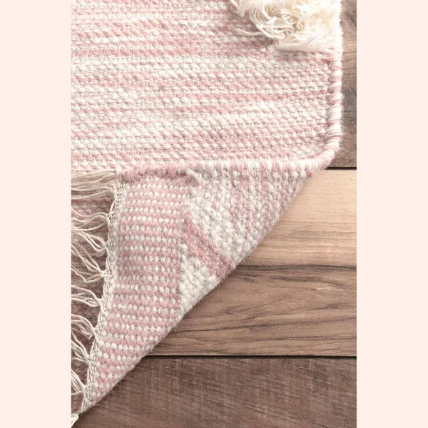 nuLOOM Savannah Moroccan Fringe Pink 5 ft. x 8 ft. Area Rug